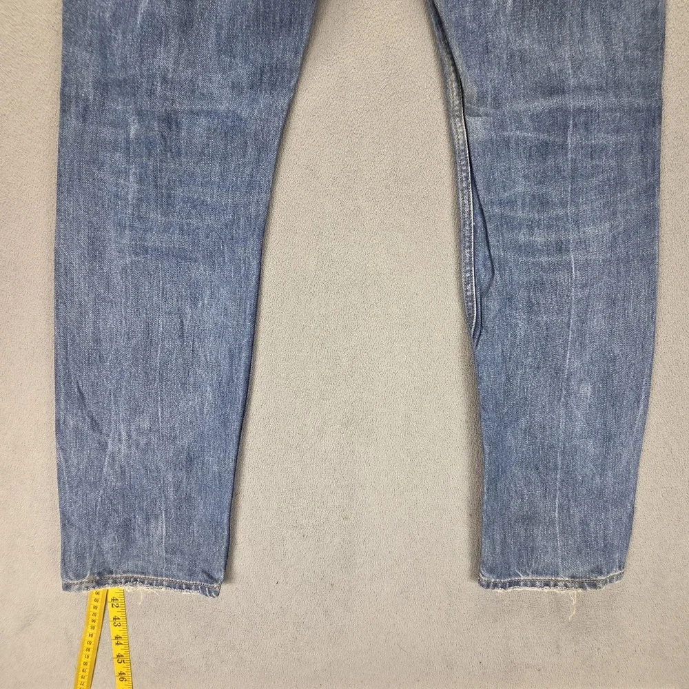 Diesel Jeans Mens 31x32 Blue Larkee-T Regular Tapered Button Fly Thunder 0075N